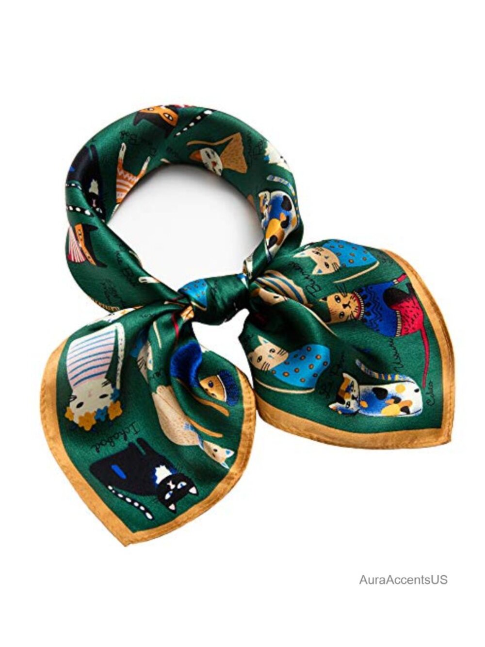Silk Satin Scarf Square 27 Inch Head Neck Scarf Women Fashion